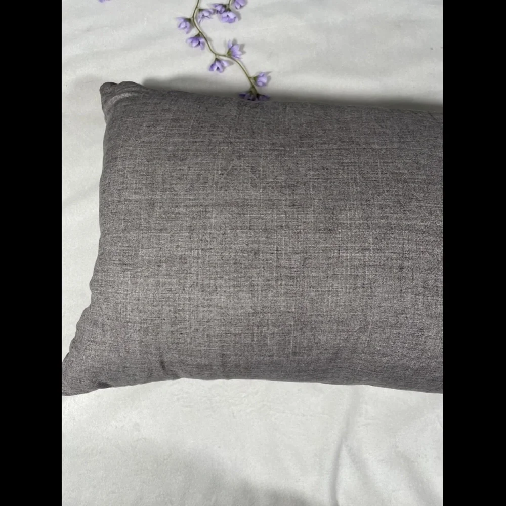 NWT Hotel Collection Linen Decorative Pillow Grey‎